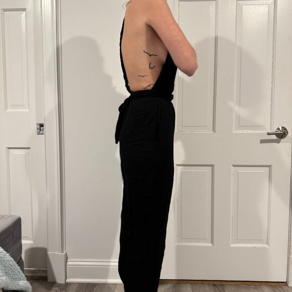 LULU's low Cut Black Romper - Picture 5 of 8